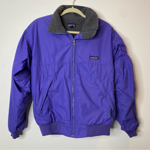 Patagonia Other - Vintage Y2K Patagonia Bomber Jacket Fleece Lined Full Zip Purple Men’s Size S